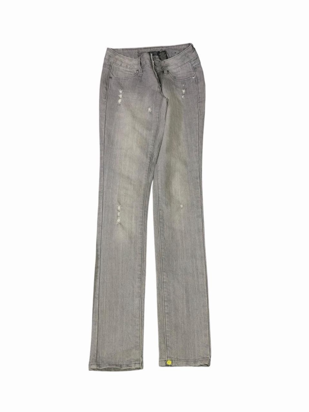 ZOOM grey distressed low rise denim jeans vintage 2000s Y2K indie sleaze size 1